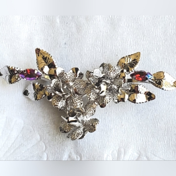 Vintage Sterling Silver Earrings & Brooch - Picture 2 of 6